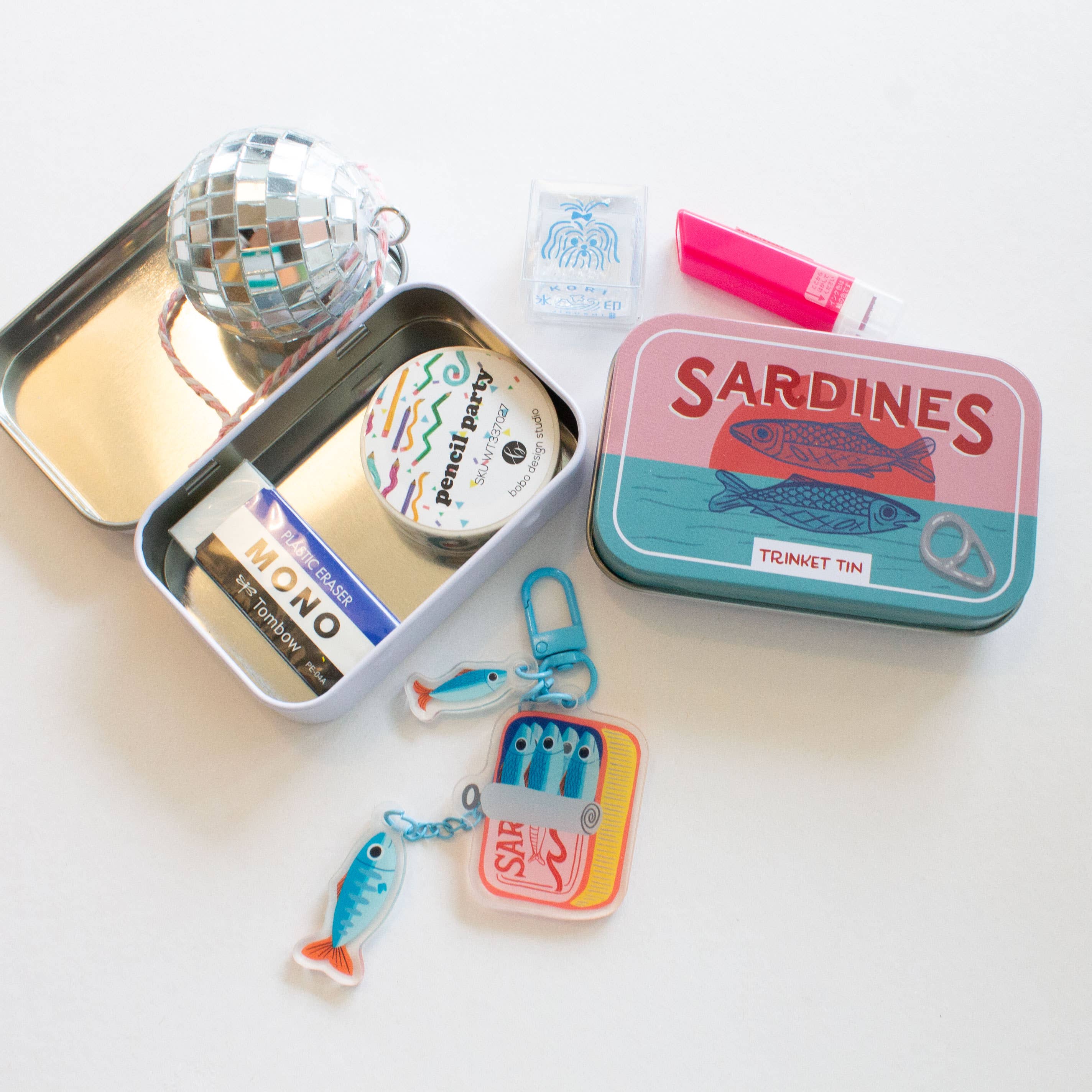 Bobo Design Studio - Wholesale Desk Organizer - Sardine Tin- Stationery Trinket Tin (Empty)3
