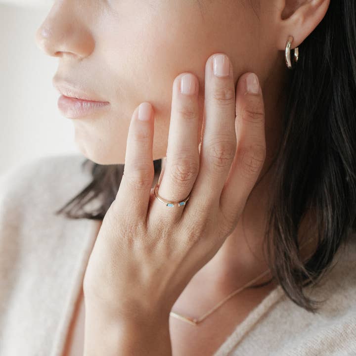 Honeycat Jewelry - Wholesale Multi-Stone Ring - Birthstone Baguette Ring