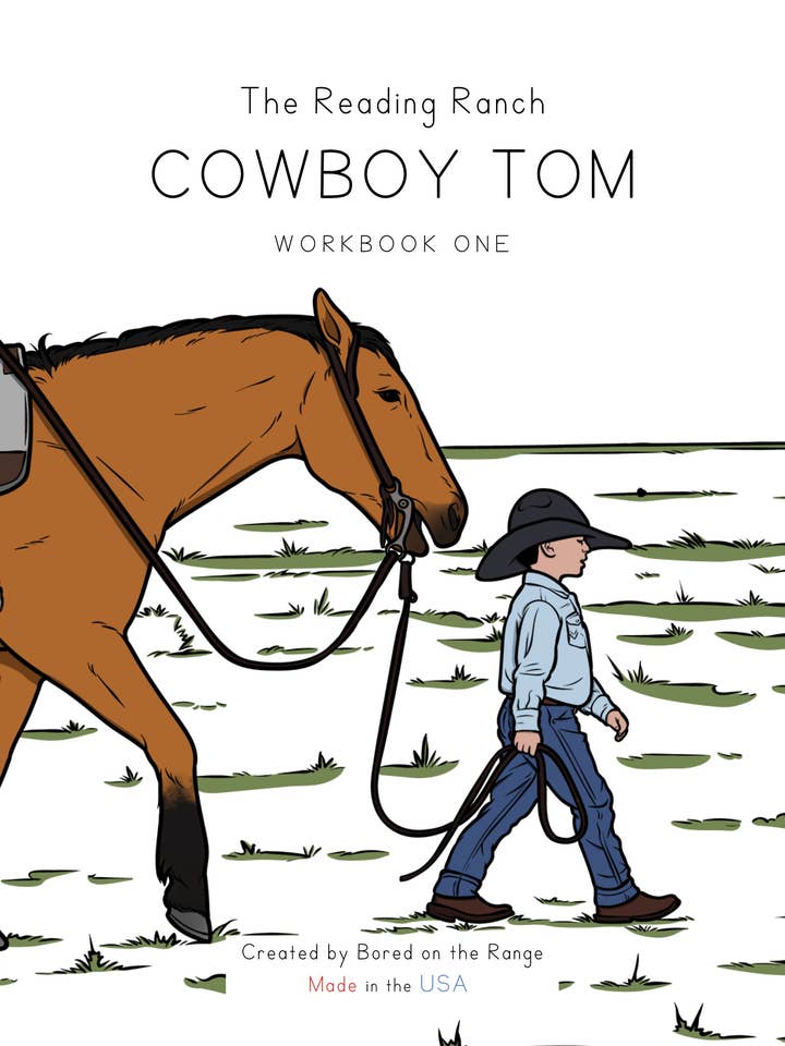 The Reading Ranch Cowboy Tom: Workbook One for wholesale by Bored on the Range, LLC