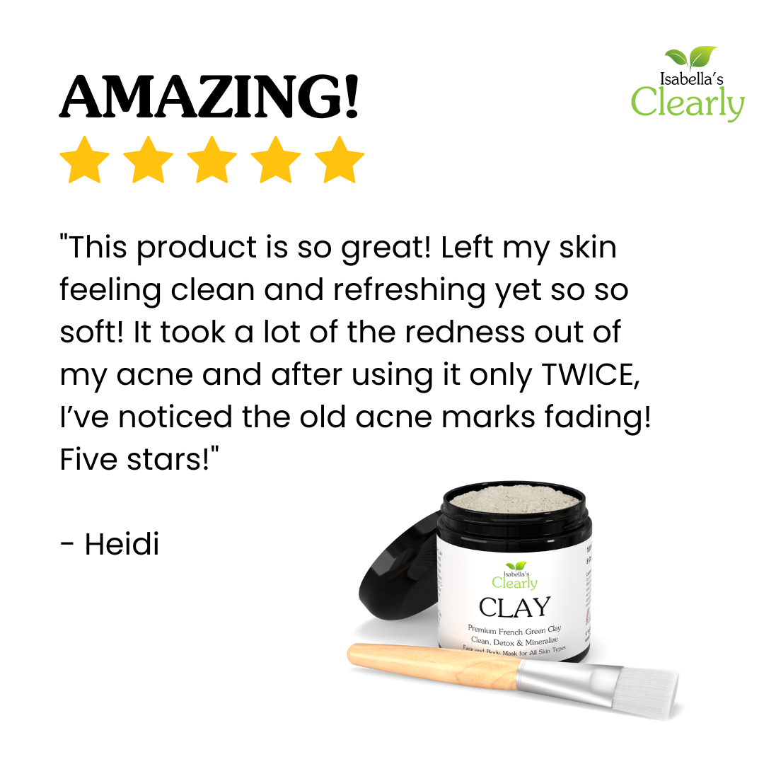 Isabella's Clearly - Wholesale Skincare Face Mask - CLAY, French Green Clay Powder for Face Mask8