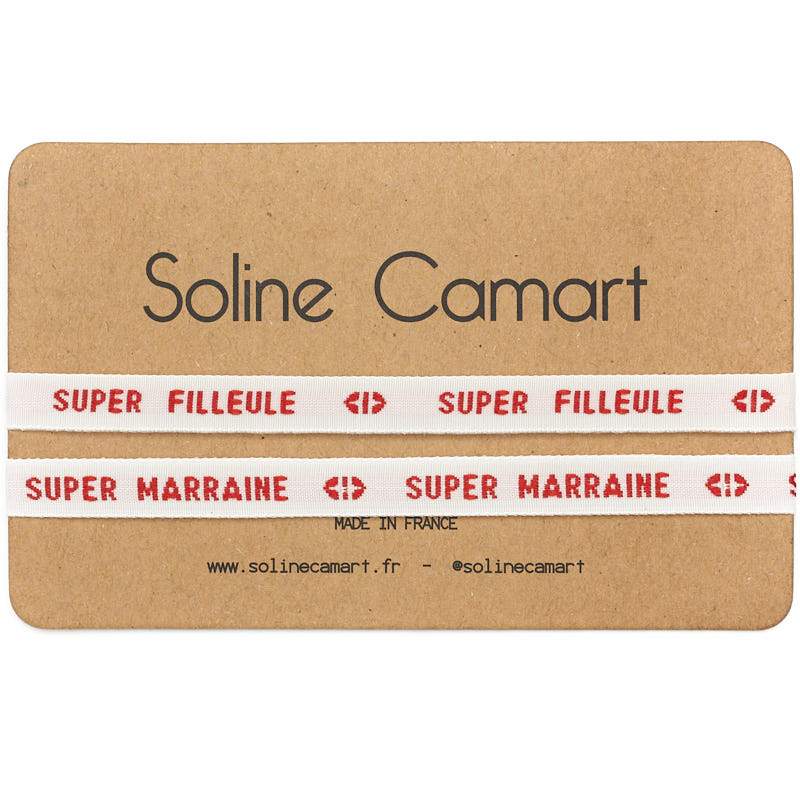 Soline Camart - Wholesale Woven/Braided Bracelet - SUPER FILLEULE & SUPER MARRAINE - Duo0