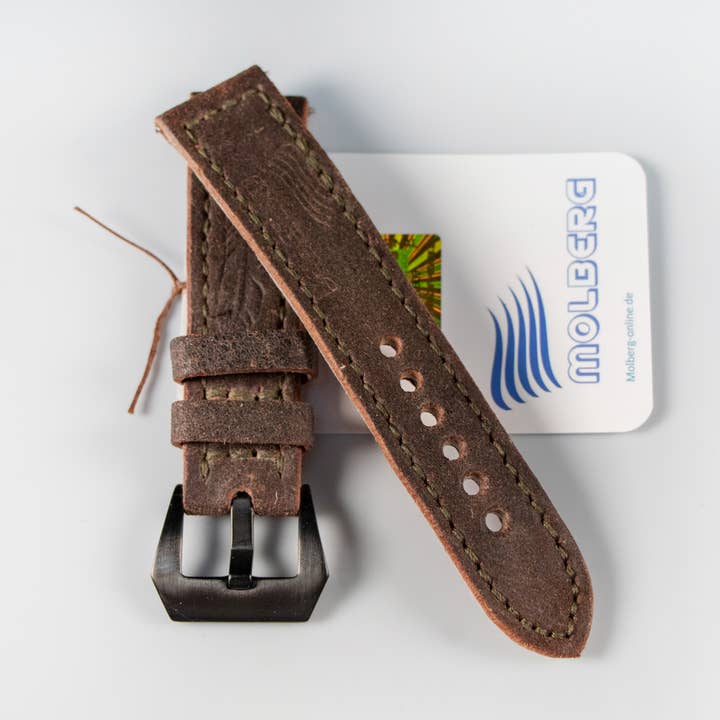 Klockarmband brun/brun, extra stark handgjord NEW Molberg för wholesale av Molberg