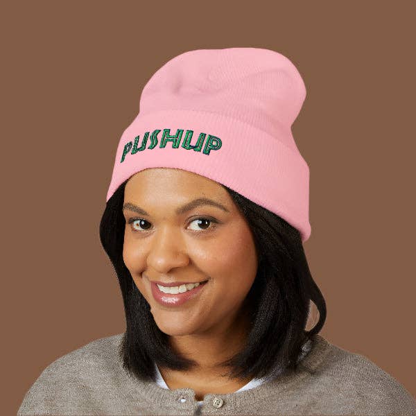 Gorro con puños y bordado push-up - Accesorio de invierno elegante para venta al por mayor de RC'nSONS