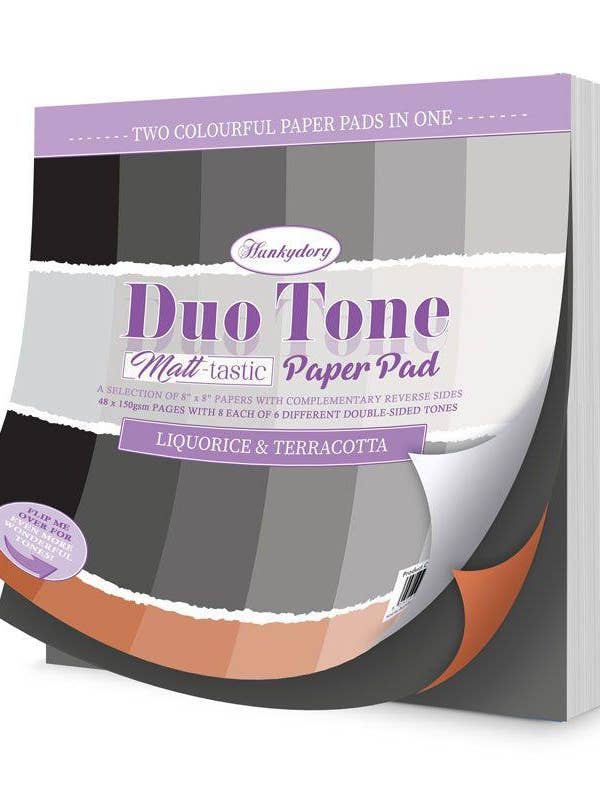 Duo Tone Paper Pad - Liquorice & Terracotta for wholesale by Ecstasy Crafts Distributing