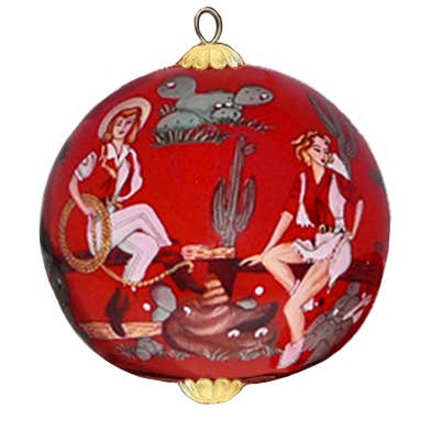 Cowgirl Up - Cedar Ornament Cowgirl Up - Cedar Ornament