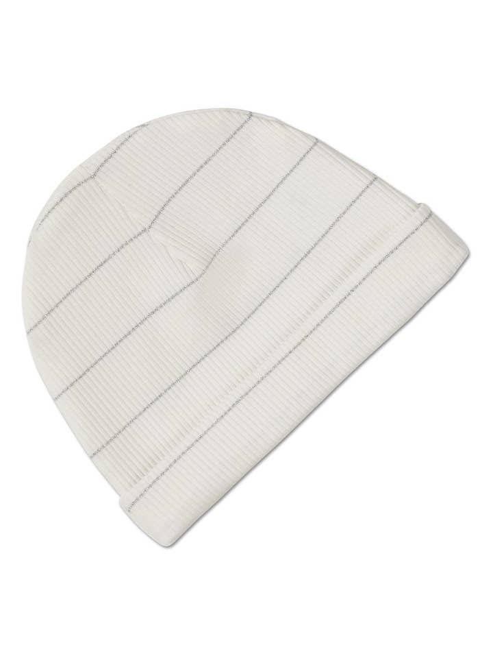 White Metallic Striped Side Zipper 3 PC Footie Set for wholesale on Faire1