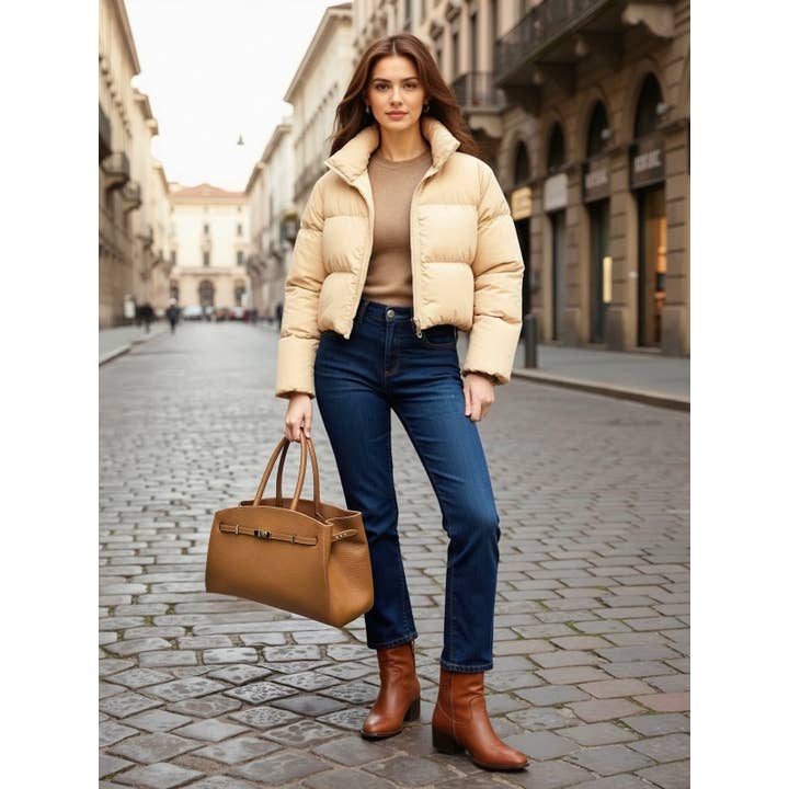 Genuine leather hand bag XL, Made in Italy, art. 112673 for wholesale by Suie Valentini srl