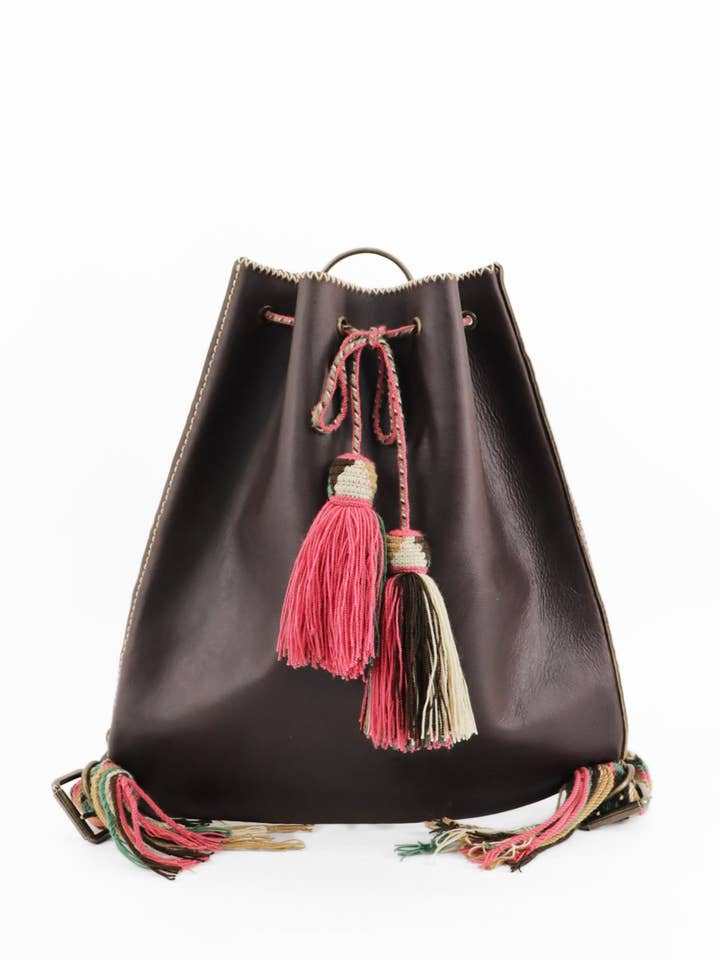 USULU'U BACK PACK LARGE / DRK BRW - DRK TAUPE #280004 for wholesale by Joaquina Cayetana