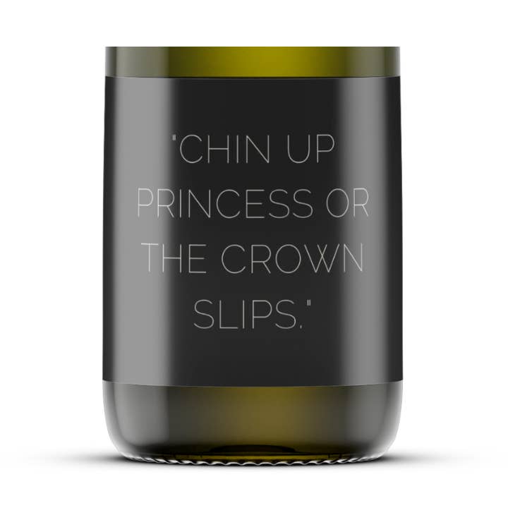 Chin Up Princess, Soy Wax Candle, Recycled Wine Bottle for wholesale by Emare Aroma