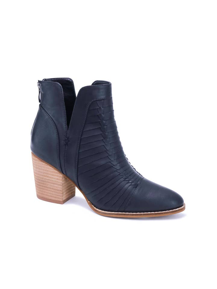 BEAST FASHION - Wholesale Booties - Women's - ALINA-16 Woven Detail Ankle Booties