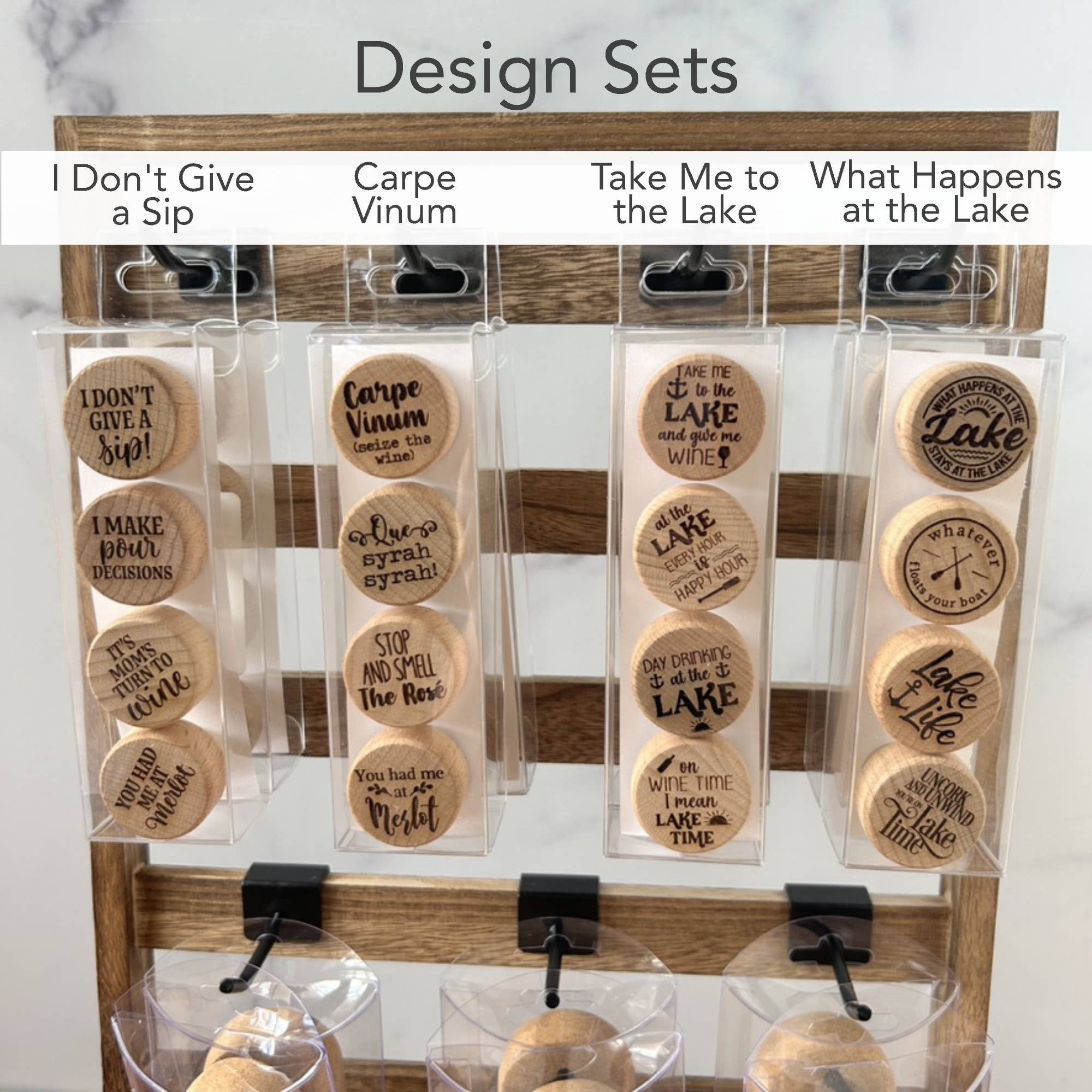 The Lillie Pad - Wholesale Wine Stopper - Engraved Funny Wine Bottle Stoppers - Pack of 4 Toppers6