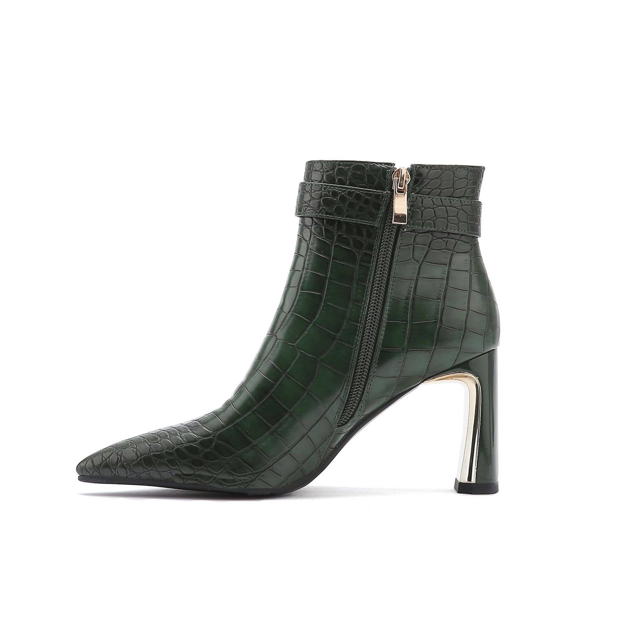 LADY COUTURE - Vendita all'ingrosso Stivaletti - Donna - Stivaletto con tacco in metallo e stampa Groovy Croco9