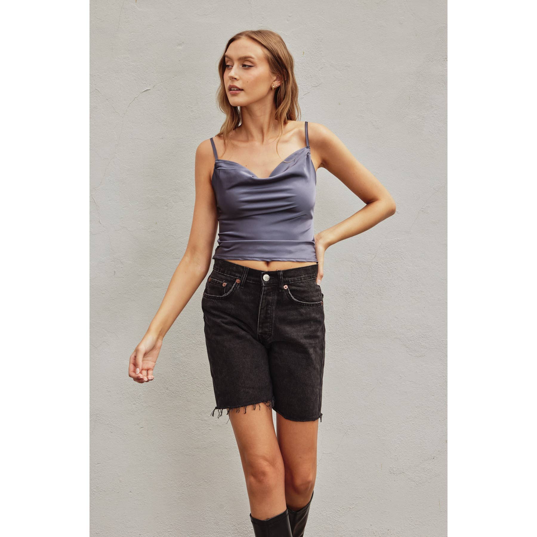 Dress Forum - Wholesale Camisole - Dames - Satijnen camitop met ronde hals (1)0