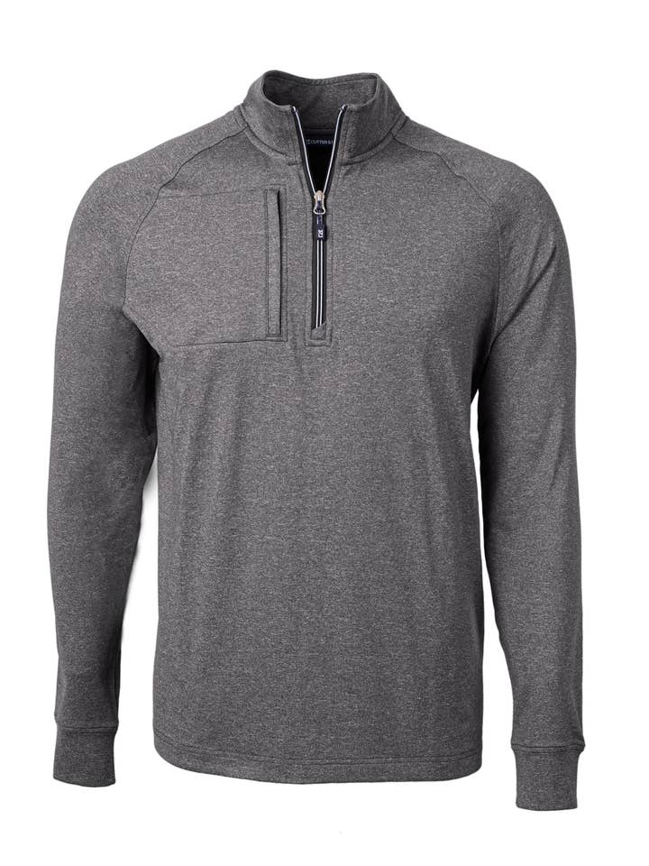 Cutter & Buck - Wholesale Sweatshirt - Men's - Cutter & Buck Adapt Eco Knit Heather Mens 1/4 Zip Pullover