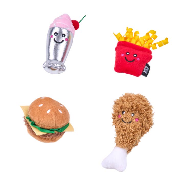 ZippyPaws - Wholesale Pet toy – Cat - ZippyClaws® NomNomz® 4-Pack - Fast Food1