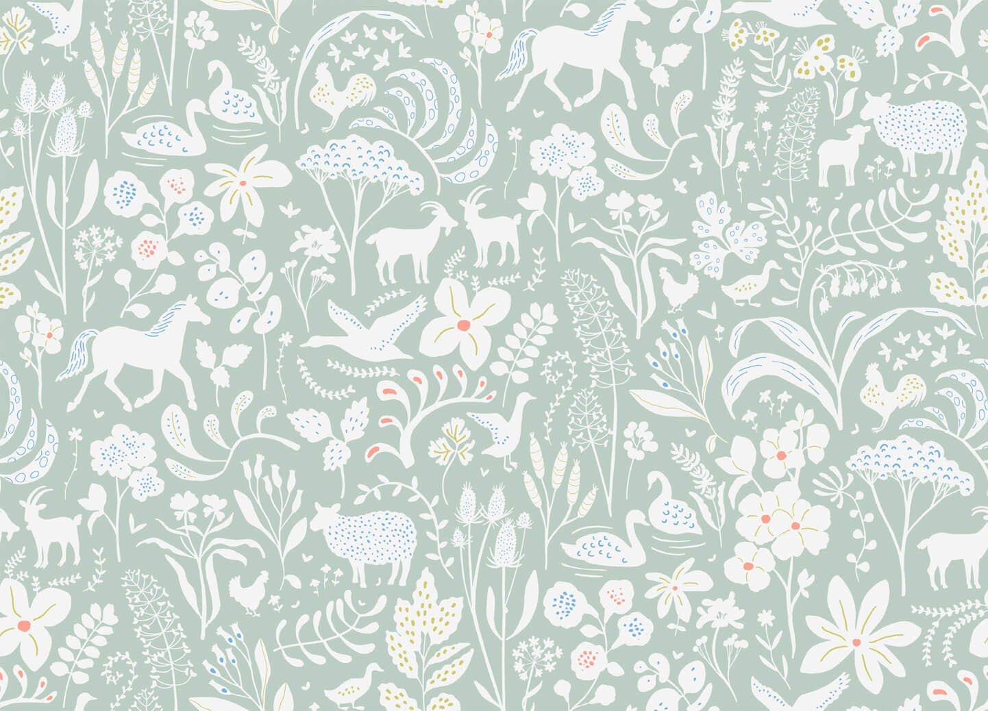 Minibeau – wholesale Wallpaper – Spring Wallpaper | Farm Wallpaper | Sage Nursery Wallpaper2