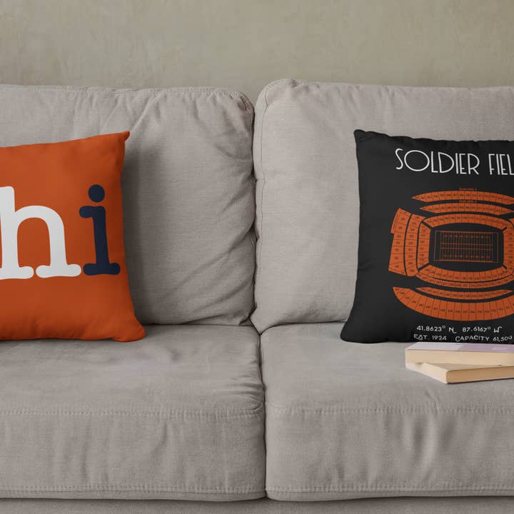 Stadium Prints by BTB - Wholesale Throw/Decorative Pillow - Chicago Bears Football Stadium & City Pillows