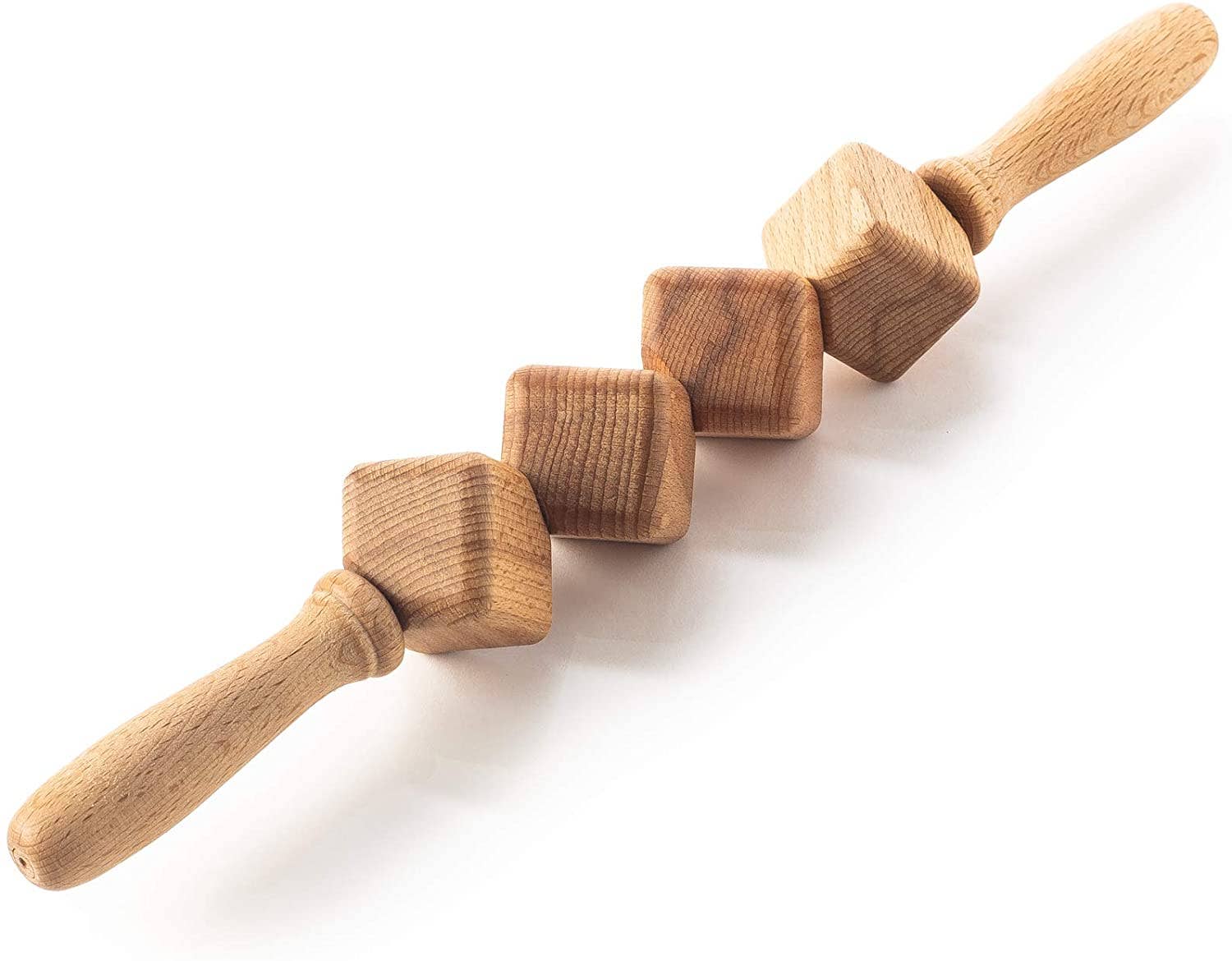 Tuuli GmbH - Venta al por mayor Masajeador corporal - Rodillo de Madera para Masaje Anticelulitis y Drenaje Linfático Maderoterapia (cubo)7