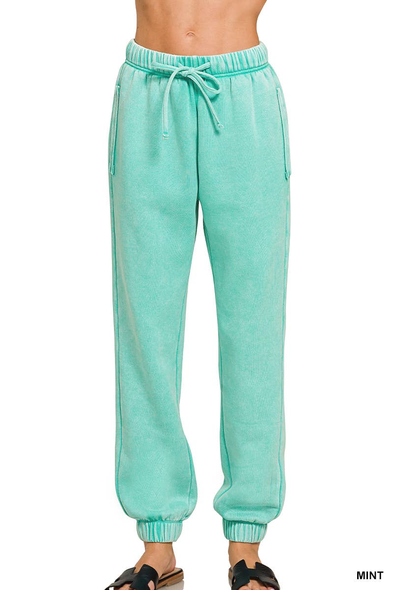 Vanilla Monkey - Vente Pantalon d'intérieur/de jogging – femme - Pantalon de survêtement en polaire délavé à l'acide avec poches20