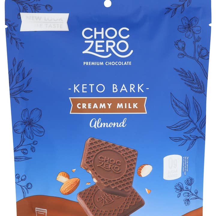 Everyday Supply Co - Wholesale Chocolate Bar - CHOCZERO BARK MLK CHOC ALMND - Case of 120