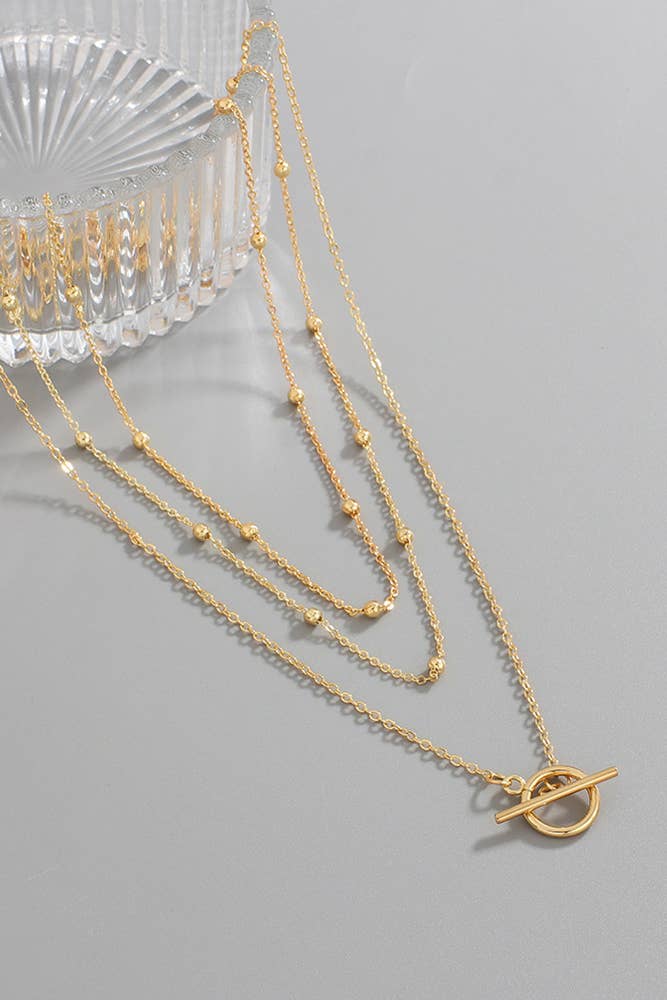 Oro Collana in metallo con perline YQNE0317 in vendita all'ingrosso su Faire2