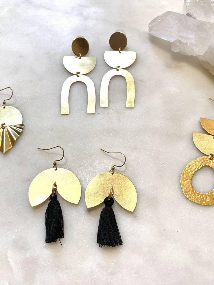 Brass Earrings for wholesale by Maple + Love