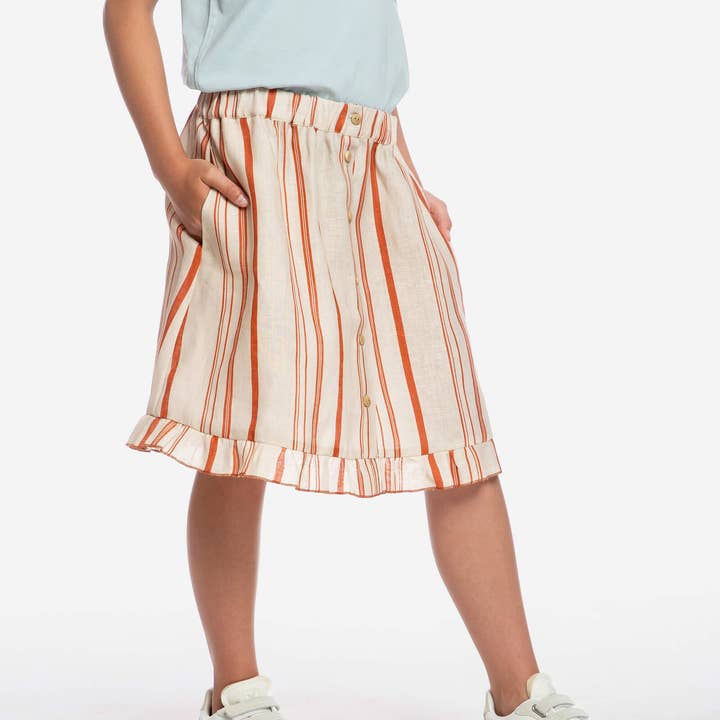 Jupe à volants rayée pour la vente par Matona