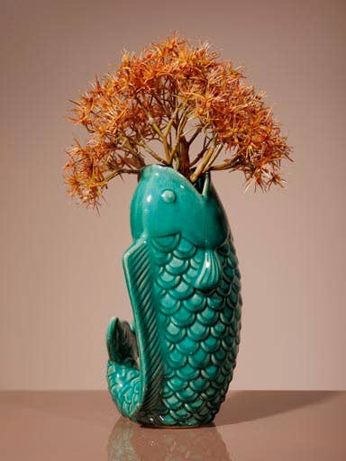 Ceramic fish vase for wholesale by Chehoma USA