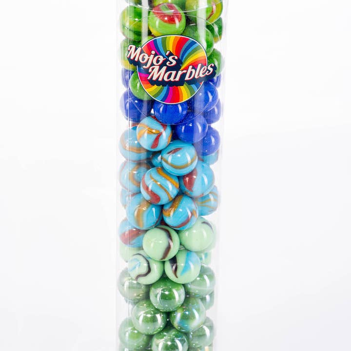 Medley Mix Marmor Twister för wholesale av Mojo's Marbles
