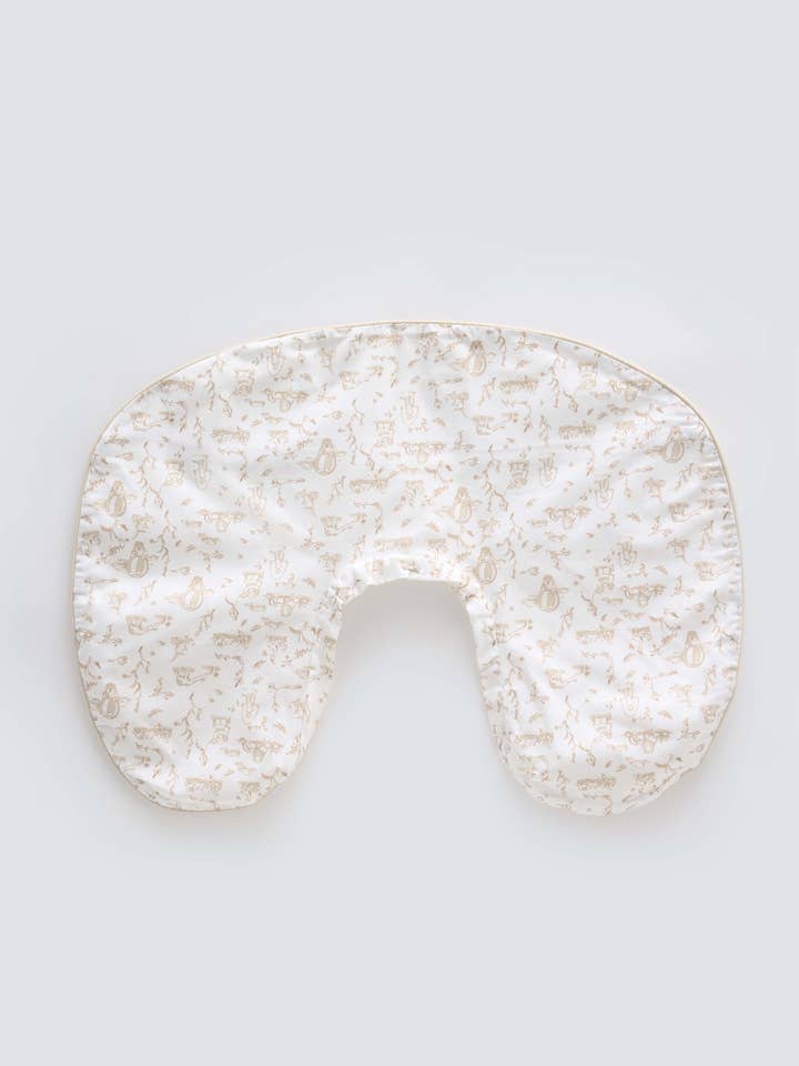 Nursing Pillow Case - Toile de Jouy / Beige for wholesale by Atelier Babbi