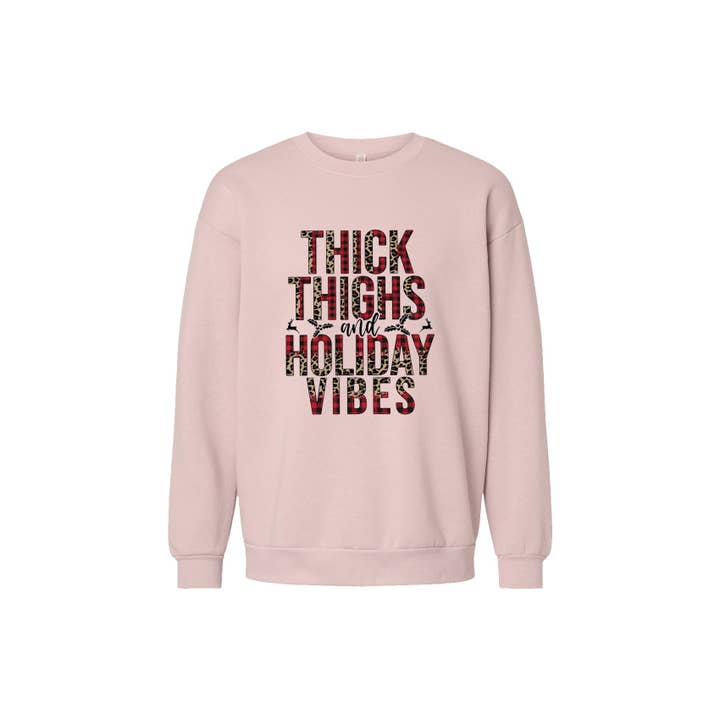 crashangel.us - Wholesale Hoodie - Women's - HUC-L4650 THICK THIGHS HOLIDAY VIVES GRAPHIC SWEATSHIRT1