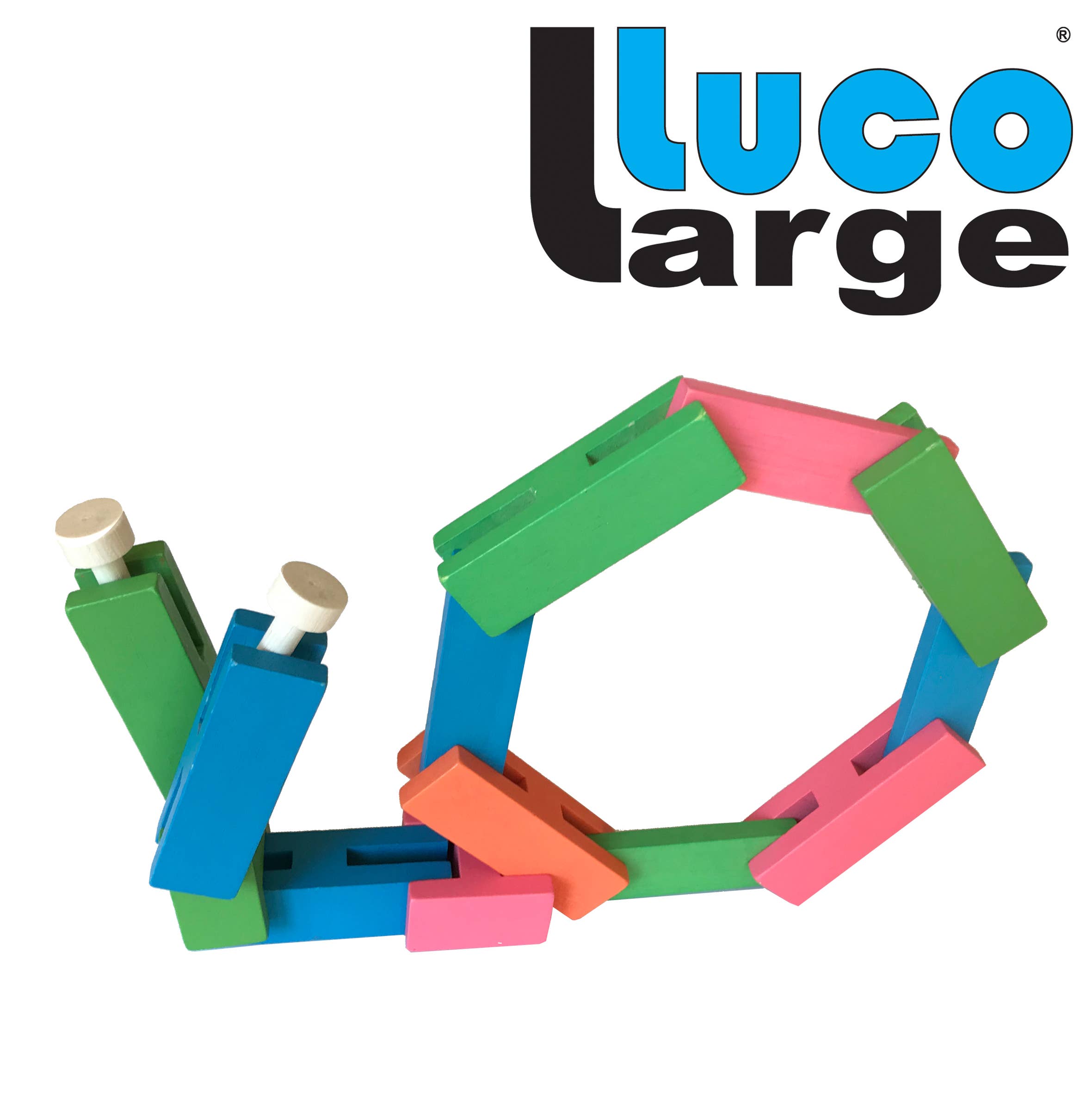 Luco Toys - Wholesale Building Set - Kids - Luco Wooden Toy Blocks, 36 Pcs, starters set6