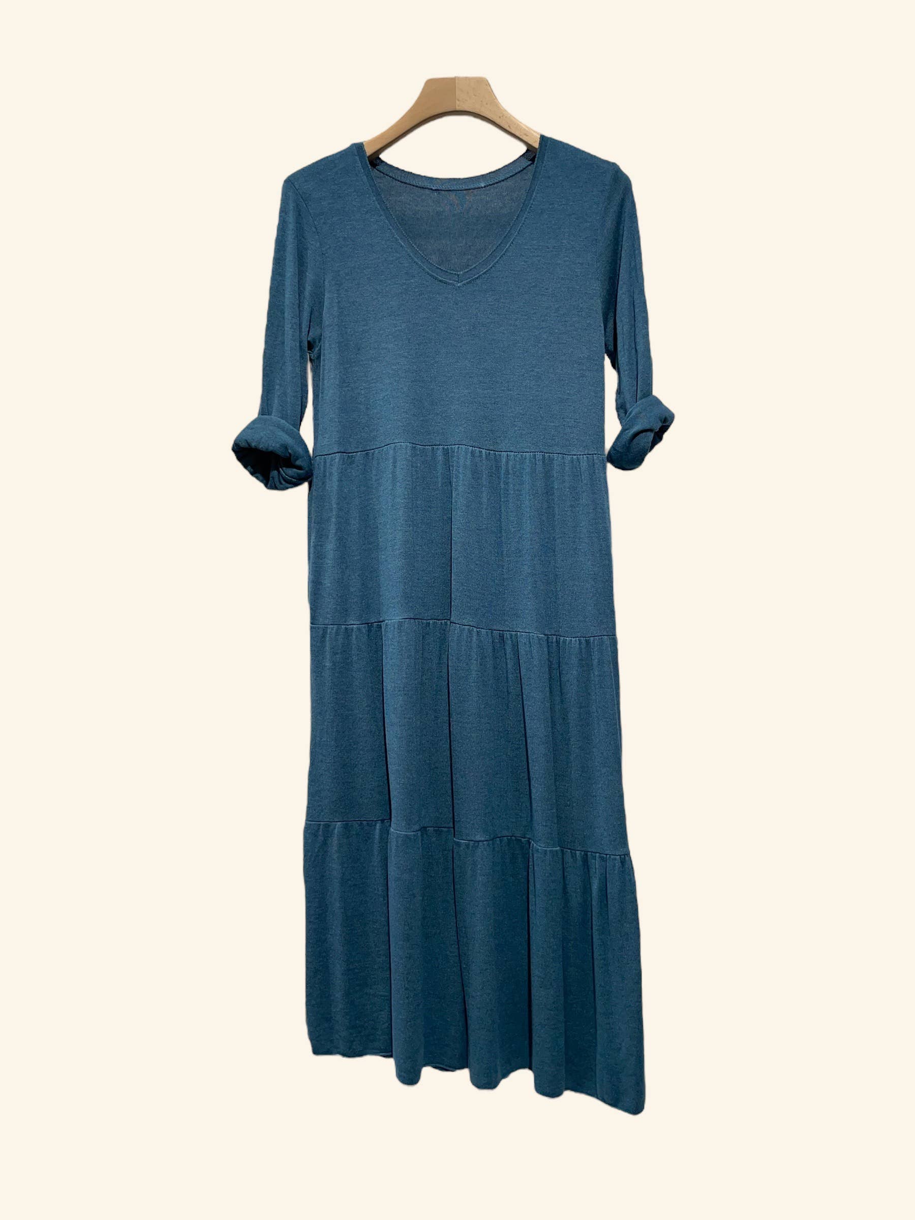 Nota bene - Wholesale Dress - Women's - Solid color fine knit dress Art 21054