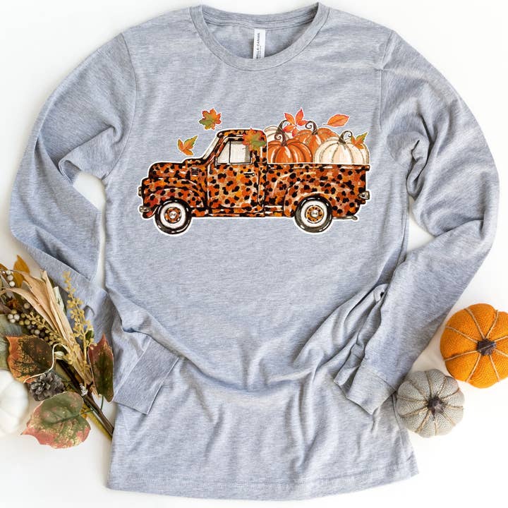 Fall Truck Long Sleeve Shirt - Fall Shirt - Shirts for Fall for wholesale by The Shirt Company