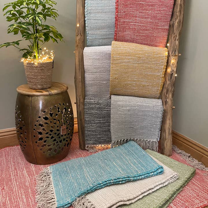 Second Nature Online - Wholesale Area Rug - HUSH Hand Loomed Soft Cotton Rug in Muted Colours