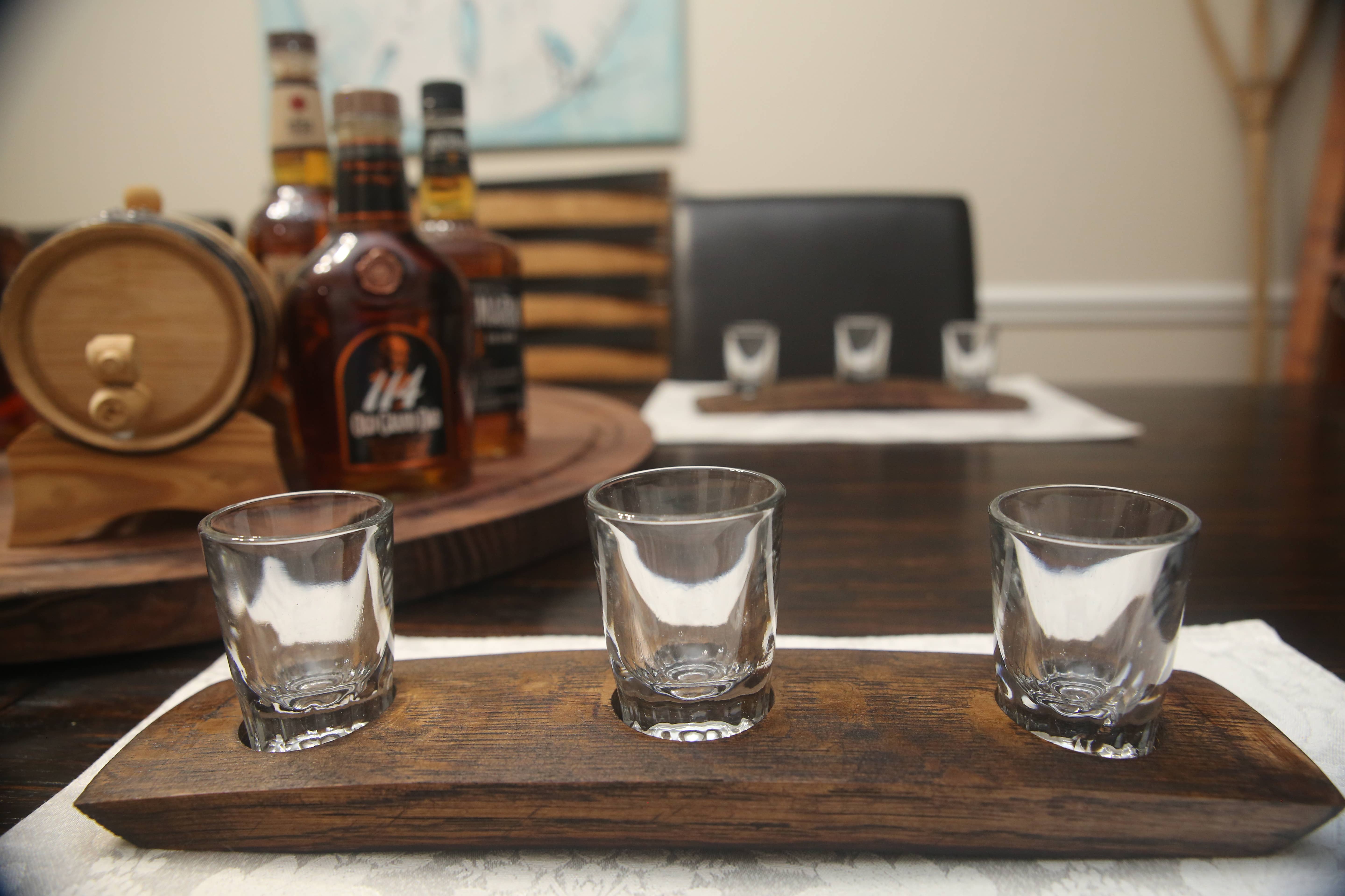 Barrel-Art – Großhandel Cocktail-/Schnapsglas – Bourbon-Flug 3-Glas5