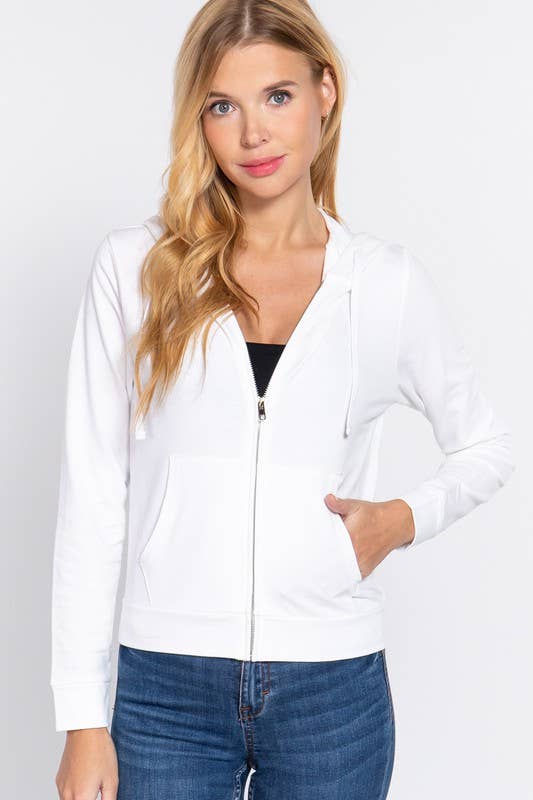 Active Basic | Active USA - Wholesale Hoodie - Women's - Long Sleeve Zipper French Terry Hoodie Jacket21