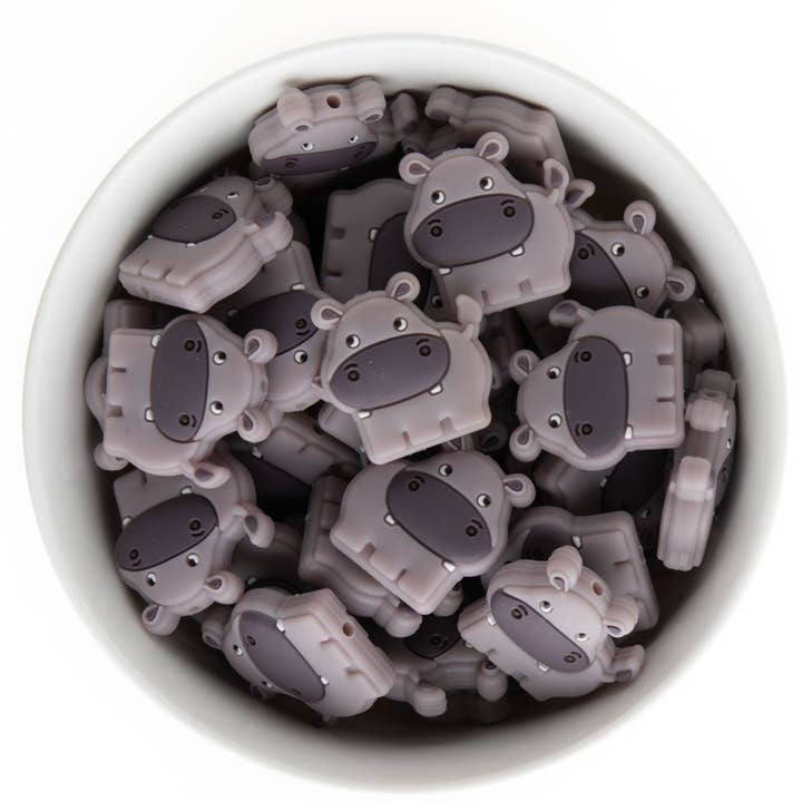 Cara & Co Silicone Craft Supply - Wholesale Beads - Hippo Silicone Focal Beads0