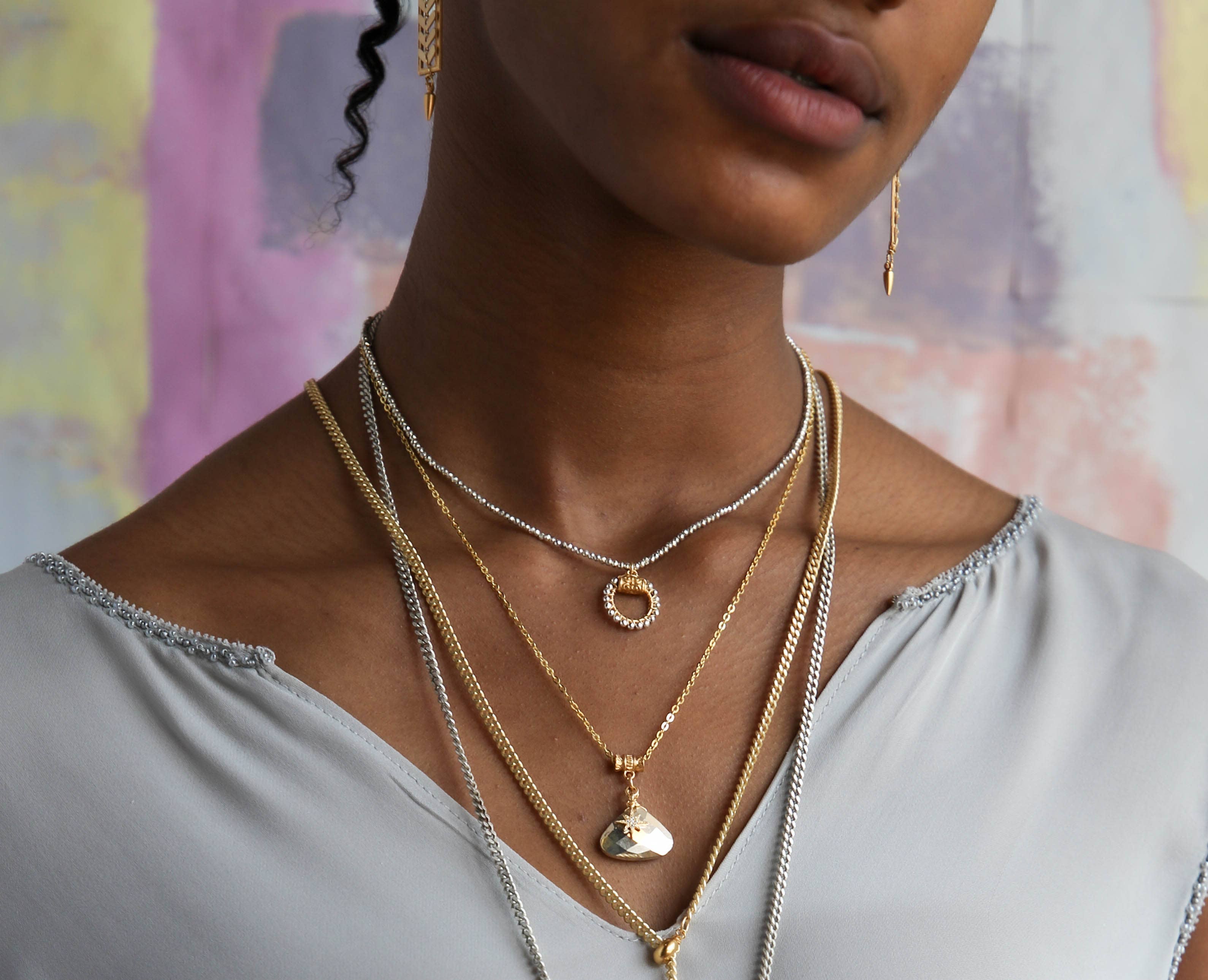 Catherine Page Jewelry - Wholesale Pendant/Charm Necklace - Simms Adjustable Pendant in Silverite1