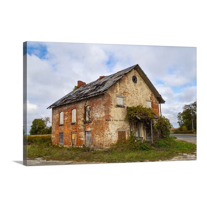 Hill School Ohio Abandoned Photography Canvas Wall Art for wholesale by Nature's Vista Photography