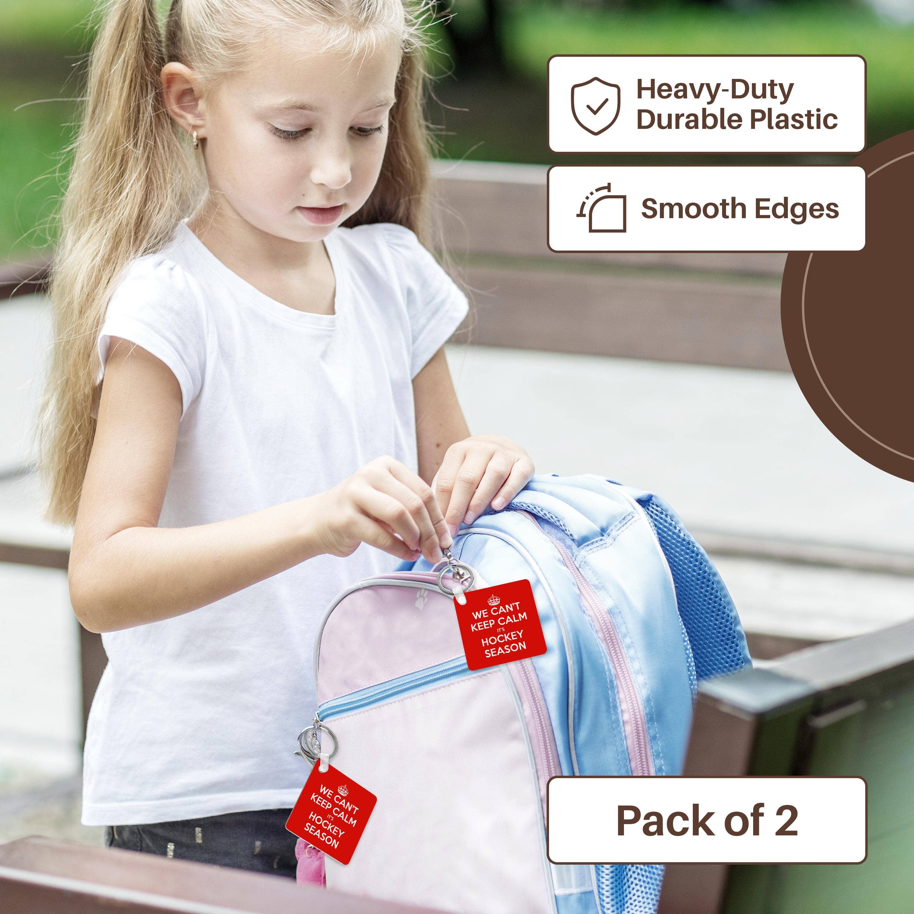 3dRose – wholesale Keychain – Unisex – 3dRose, We cant keep calm its hockey season, Red and White, Key Chain3