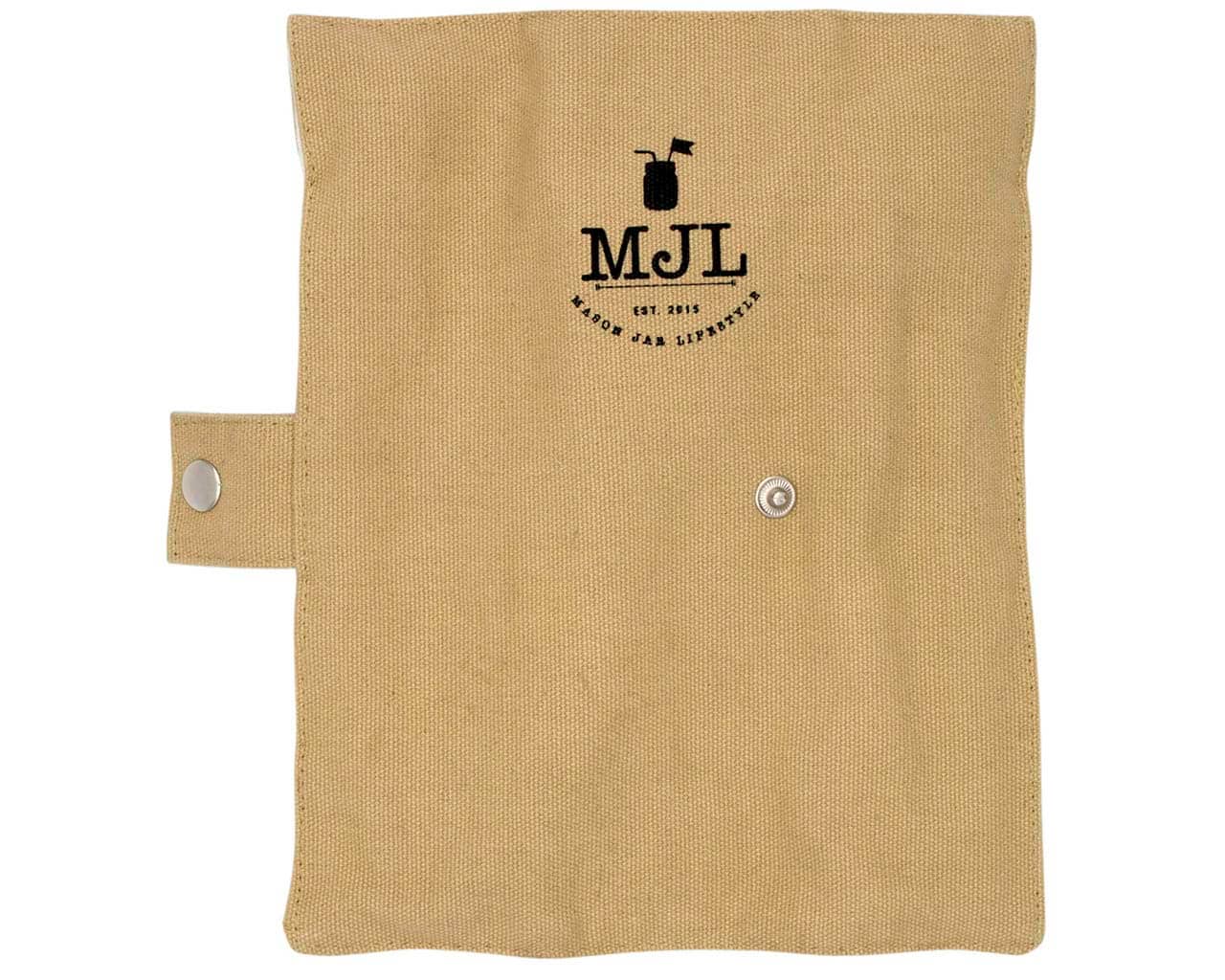 Mason Jar Lifestyle - Wholesale Assorted Cutlery Set - Travel Bamboo Utensil Set With Cotton Roll-Up Carrying Case3