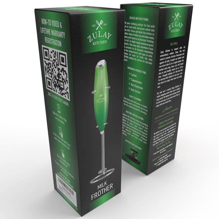 Zulay Kitchen - Wholesale Kitchen Tool/Gadget - Powerful Handheld Milk Frother - With Stand43