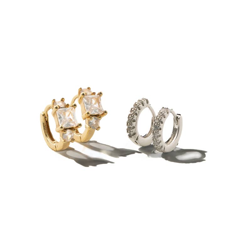 Aria Huggie Set for wholesale by UNCVRD Jewelry