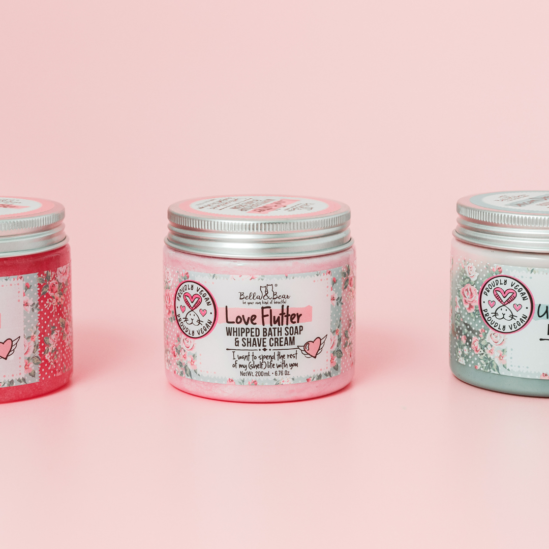 Bella & Bear - Wholesale Body Wash/Shower Gel - 6.7oz Love Flutter Whipped Soap & Shave Cream | Moisturizer2