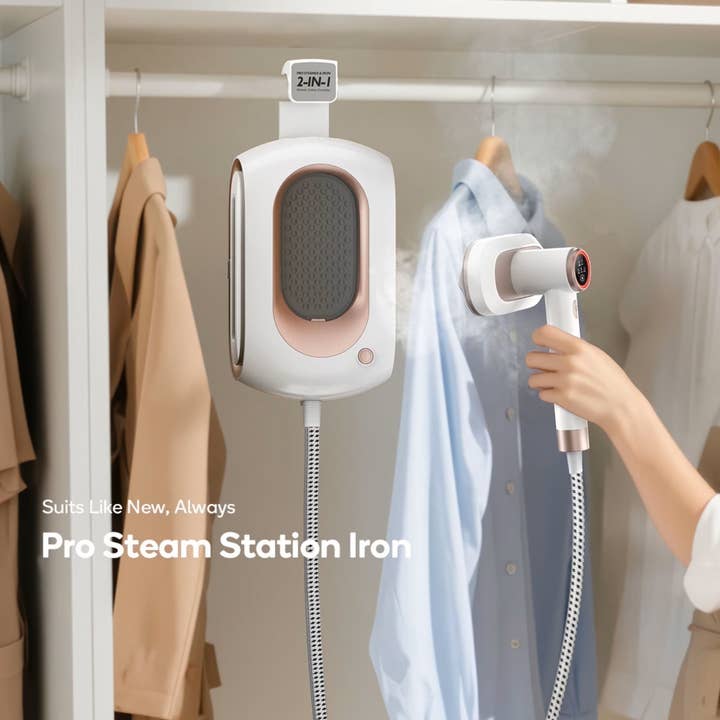 2-in-1 1550W Garment Steamer & Iron For Clothes & Patches for wholesale by Newbealer