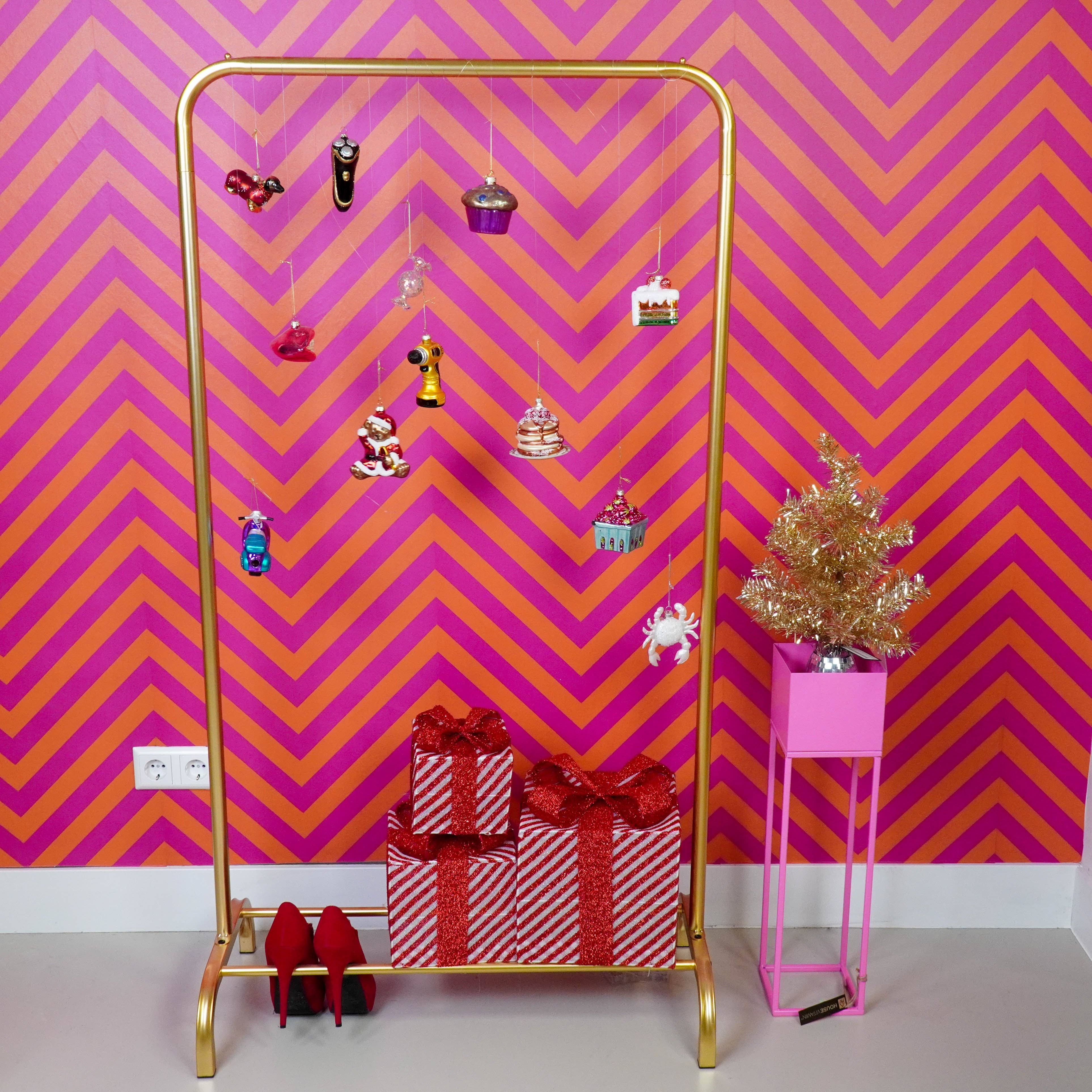 Housevitamin bv - Wholesale Coat Rack - Clothrack - Metal - Gold - 80x40x150cm6