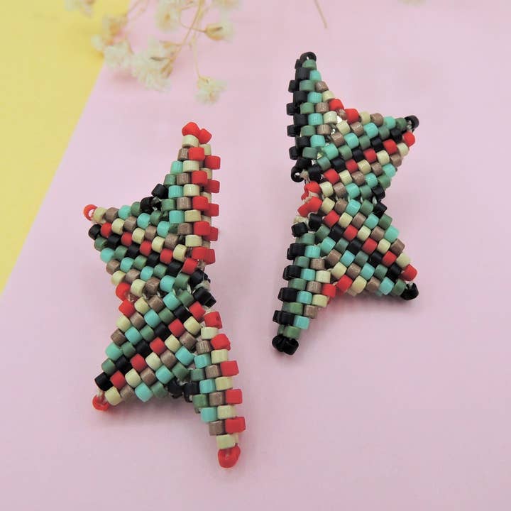 Star pärlstav konst örhängen för wholesale av Clau Jewelry