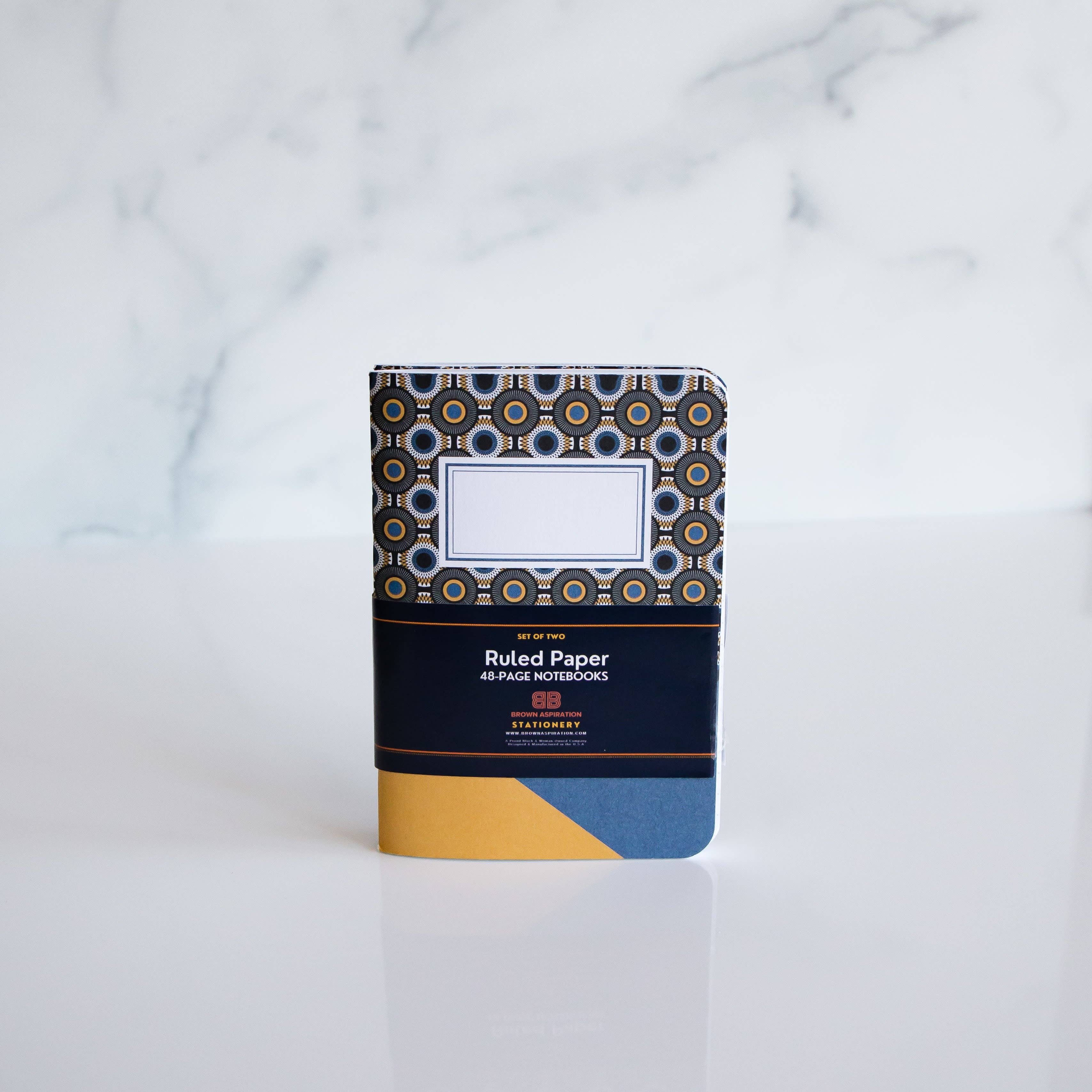 Brown Aspiration - Wholesale Notebook - Ankara Wax #5 - Pocket Jotter (Set of Two)2