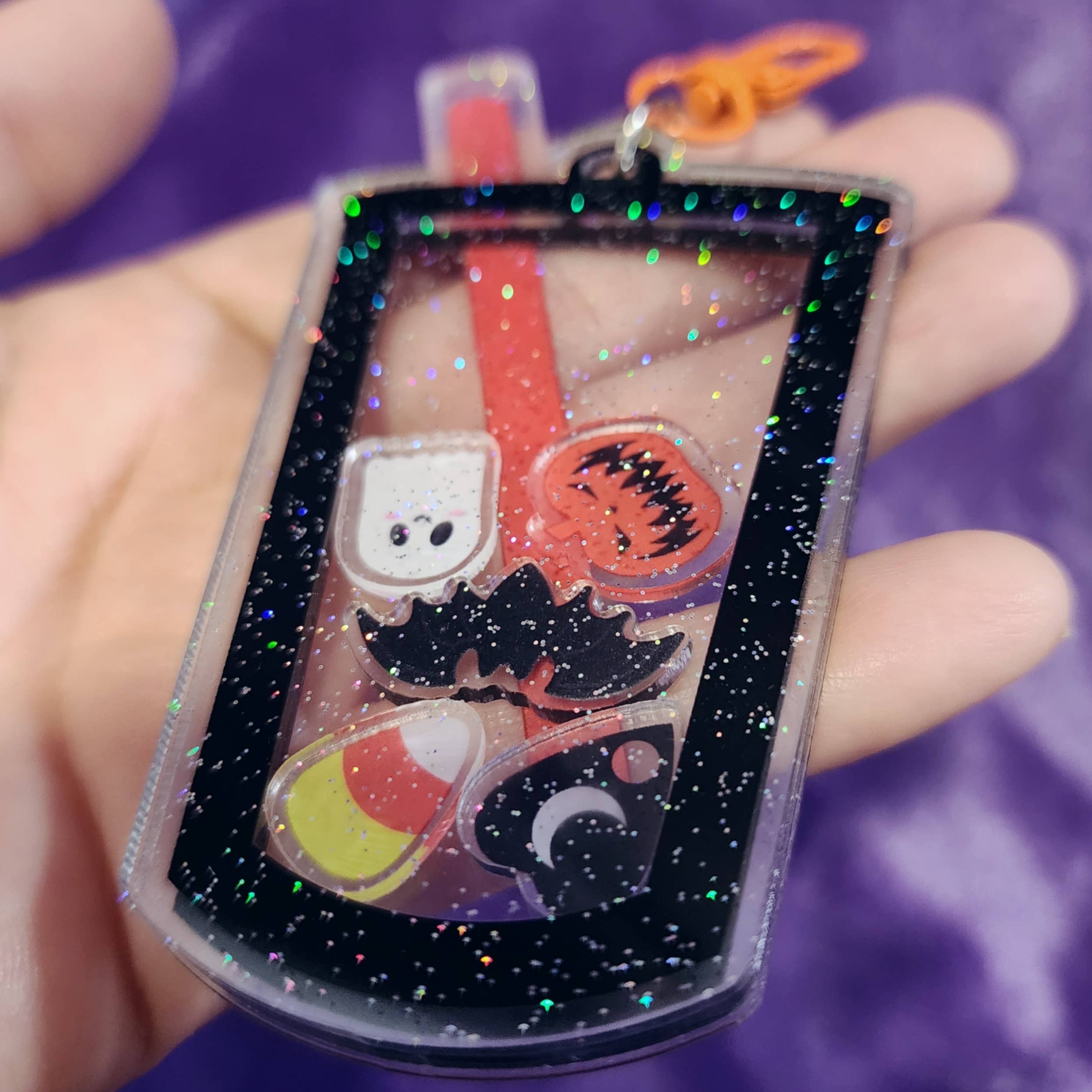 SHOPMALASTORE – wholesale Keychain – Unisex – Glittery Halloween Boba Shaker Keychain 2